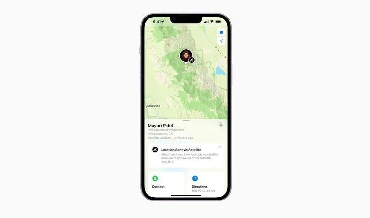 竹溪苹果14维修分享iPhone14系列中 FindMy功能通过卫星分享位置方法教程 