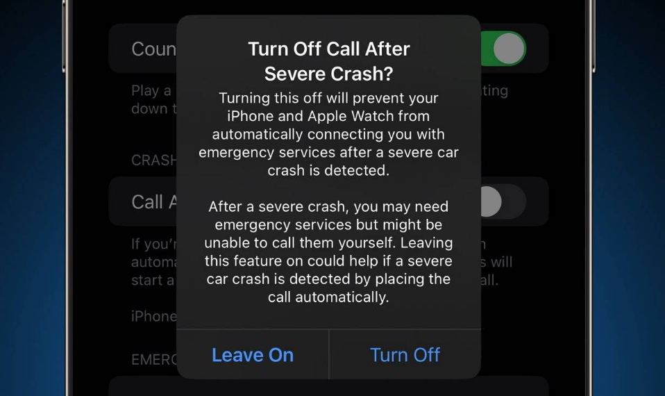 竹溪苹果14维修分享 iPhone 14 和 Apple Watch 上关闭崩溃检测 